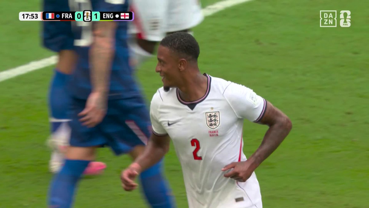 追加点はセットプレーから✨ 🏴ライスのCKをコンサが頭で合わせた! イングランドがリードを広げる! 🏆️#FIFAワールドカップ 3位決定戦 🆚フランス×イングランド 📱#DAZN 無料配信(登録不要) #本気で楽しむならDAZN コカ・コーラ