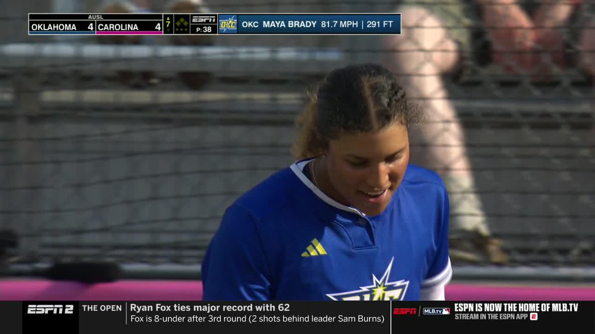 MAYA BRADY WITH A NO-DOUBTER HR FOR THE AUSL SINGLE-SEASON RECORD 🔥