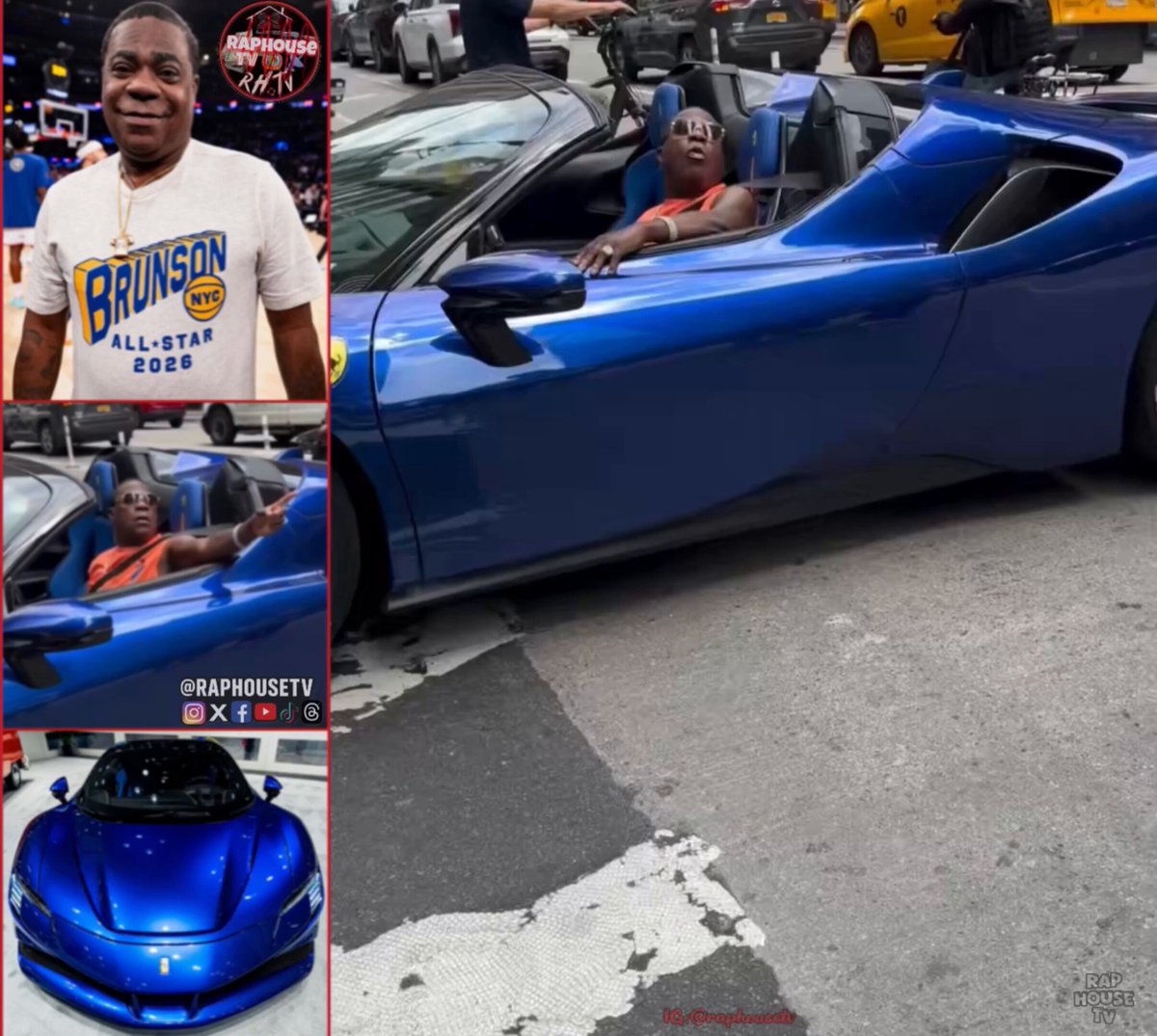Tracy Morgan Was Recently Spotted in NYC Yelling at Somebody While Driving Around in His Blue Ferrari 🚗🗽😳💙