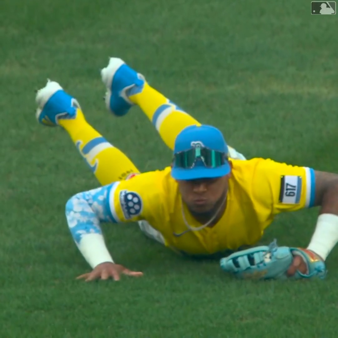 The reason he's a Gold Glove center fielder.