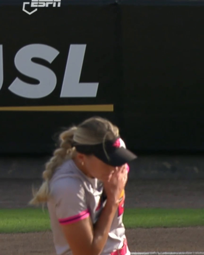 "That is 73 off the bat." 😳 Karlyn Pickens stayed on the mound to pitch after getting hit on this play.