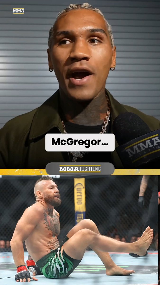 Conor Benn was very disappointed by Conor McGregor's injury at #UFC329: "I wanted to see him fight longer. I wanted to see him win. … His body just couldn't carry him through. That's combat spots." (🎥 José Youngs)