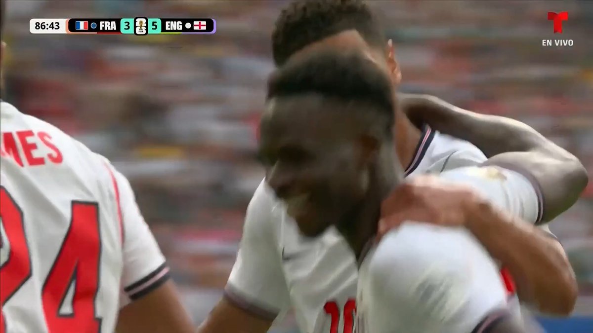 ARSENAL'S BUKAYO SAKA WITH THE HAT TRICK FOR ENGLAND! 🎩 via Telemundo Deportes