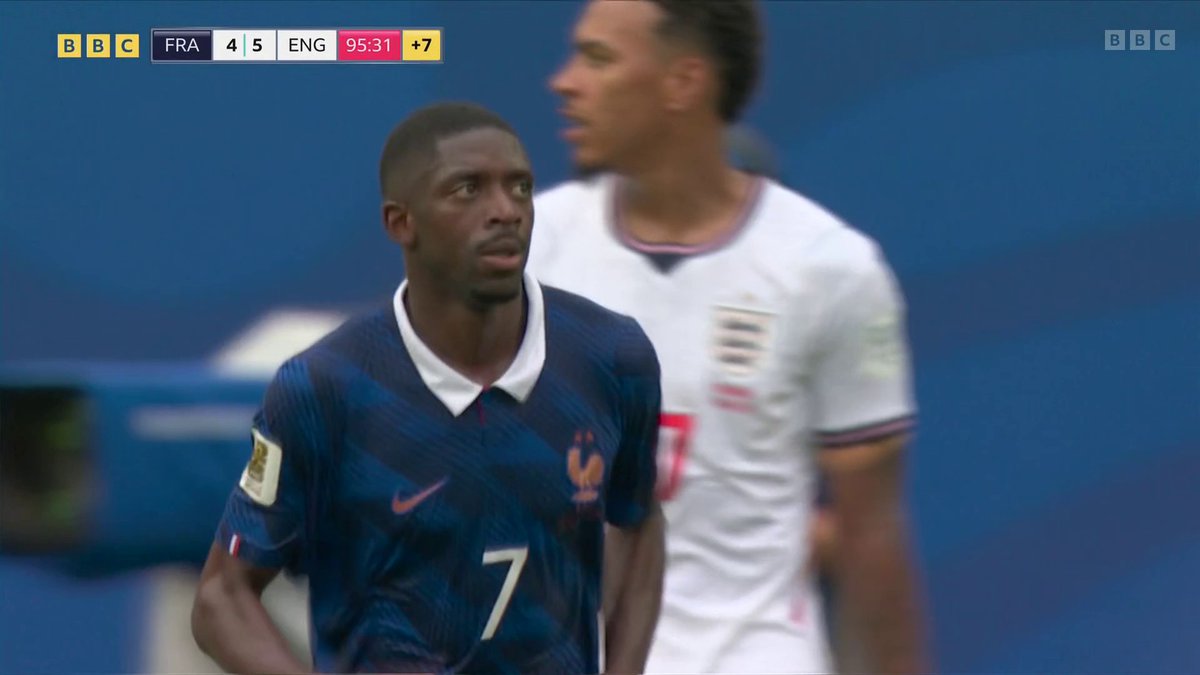 🇫🇷 Ousmane Dembele scores France's fourth goal against England ⚽