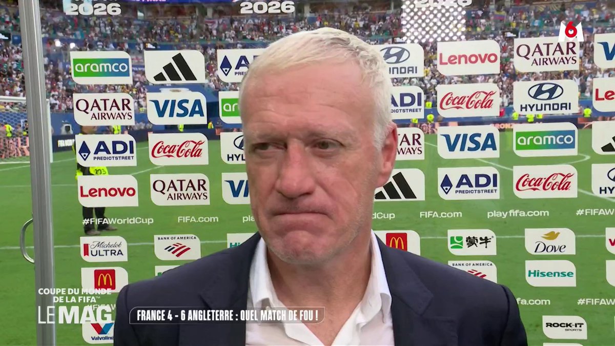 La rรฉaction de Didier Deschamps aprรจs son dernier match ร la tรชte des Bleus ๐๏ธ๐ซ๐ท Suivez la Coupe du Monde de la FIFAโข 2026 en direct sur M6 et M6+ #CDM2026 #FIFAWorldCup #FRAANG