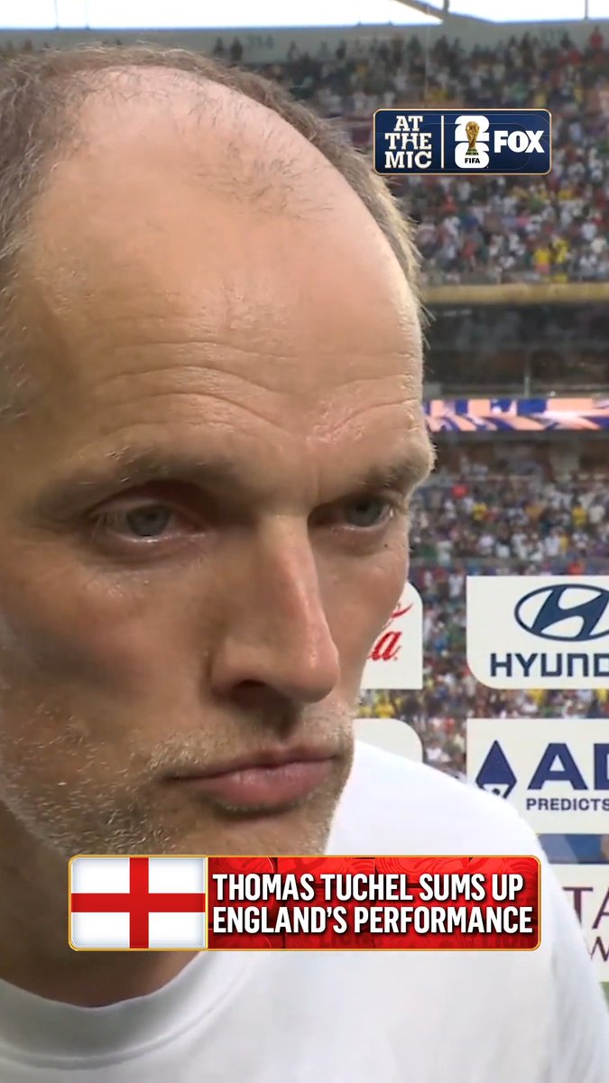 England manager Thomas Tuchel gives his team props for their performance this FIFA World Cup