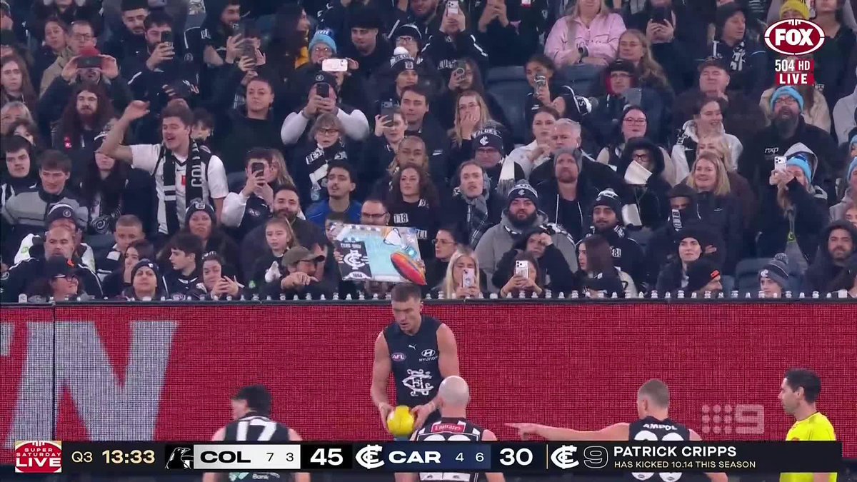 "Carlton have two players in Patrick Cripps and Brodie Kemp, who are time and time again, hurting Carlton [with missed shots]." - Matthew Lloyd on the missed chances for the Blues, as the panel chats what Carlton got wrong. #9AFLSFS | Watch on 9 &amp; 9Now 🖥️