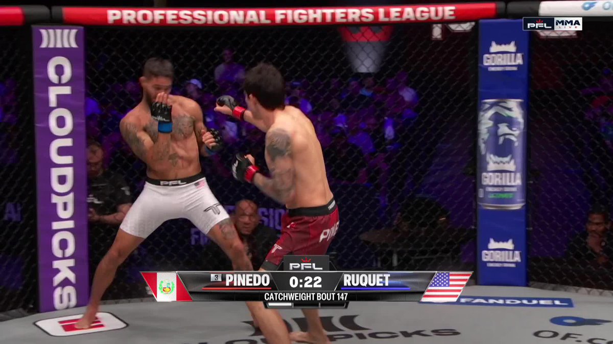 JESUS PINEDO IS RELENTLESS 😱 FIRST ROUND KO #PFLAustin | 📺 MAIN CARD LIVE NOW ON ESPN 2