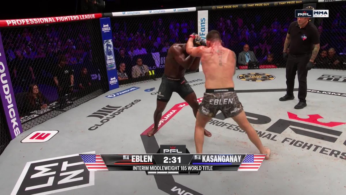 JOHNNY EBLEN TAKES CARE OF BUSINESS WITH A BRUTAL FINISH 😱 #PFLAustin | 📺 MAIN CARD LIVE NOW ON ESPN 2