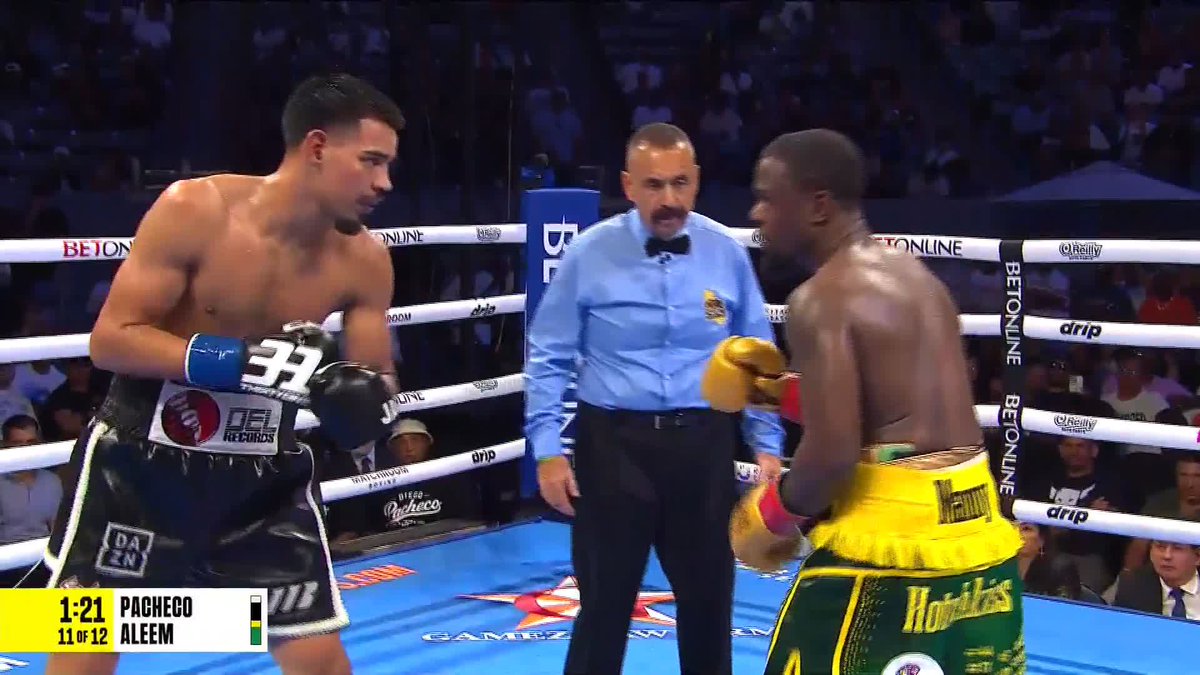 ALEEM FINALLY HITS THE CANVAS! DAZN Boxing #PachecoAleem
