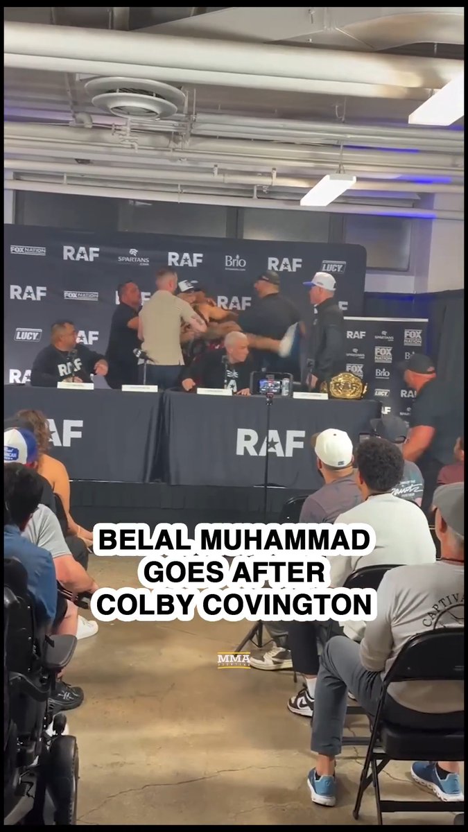 Belal Muhammad just went after Colby Covington at the RAF 11 press conference! (🎥: @mikeHeck_JR)