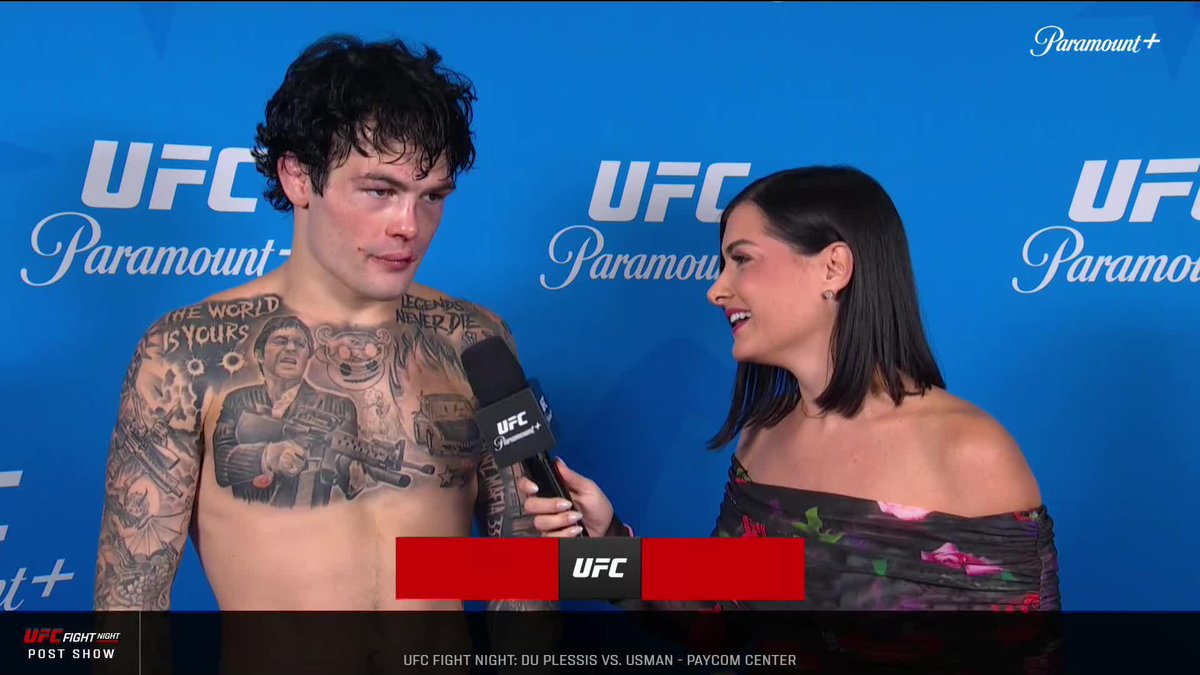 Tommy McMillen after hearing he broke the record for most significant strikes in a three round fight: "I am the third Diaz brother, so I think it's only right." 😂 📺 Paramount+