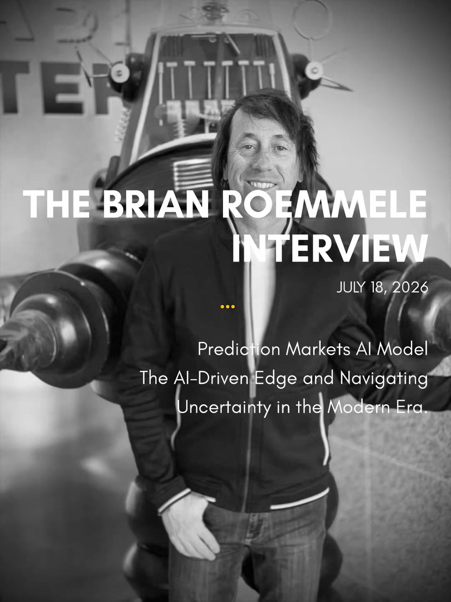 The Signal In The Noise. The exclusive Brian Roemmele interview on the local AI Model that tracks the prediction markets. This is not gambling. It is participation in the most sophisticated collective intelligence mechanism available: markets that reward accuracy and penalize error. In this age of accelerating change, those who develop disciplined edges and prudent hedges position themselves not as passive observers but as active navigators of the future. In the future we will seek the truth, but we will also price it.
