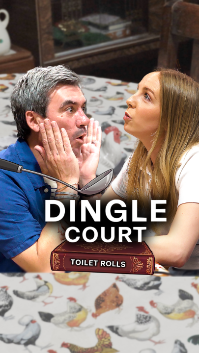 Fringes all the way! 🧻 Watch the full episode of Dingle Court right NOW: #Emmerdale #DingleCourt
