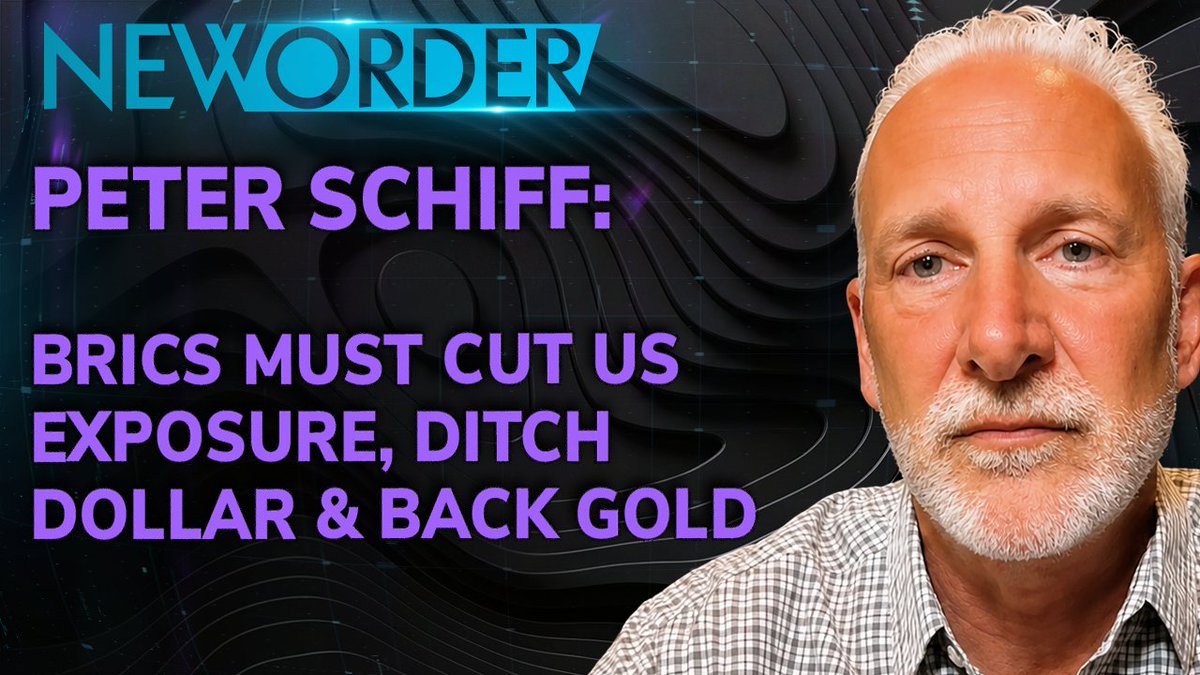 🚨 NEW EPISODE OF NEW ORDER 🌐 Peter Schiff Explains Why BRICS MUST Reduce Exposure to the US🇺🇸, De-Dollarisation is the Rise of GOLD Why does he still encourage people to buy gold despite its 25% fall since Trump’s war on Iran? Why has creating inflation become US government policy? What is his advice for BRICS nations as the US becomes more of a danger to the global economy? We discuss all this and more with Economist Peter Schiff, Host of 'The Peter Schiff Show'. Peter Schiff