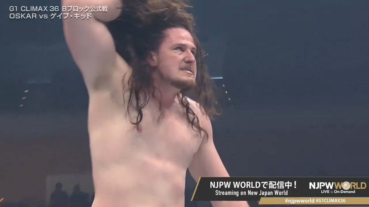 .OSKAR オスカー × GABE KIDD "🔥🔥🔥" Streaming now on #njpwworld #G1CLIMAX36