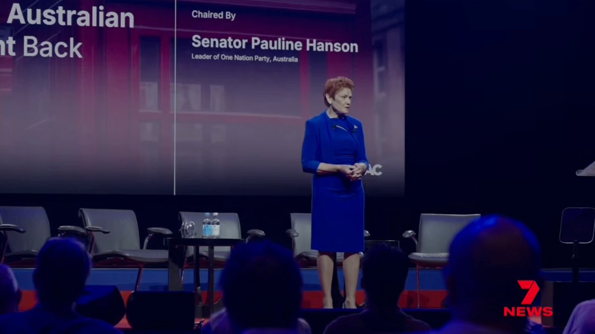 Pauline Hanson has told a major conservative conference in the UK that Australians are “stupid” for not banning the burqa, and for allowing transgender athletes to play in women's sport. Prime Minister Anthony Albanese upped his criticism of the One Nation leader, taking aim at the senator for talking Australia down on the world stage. #auspol