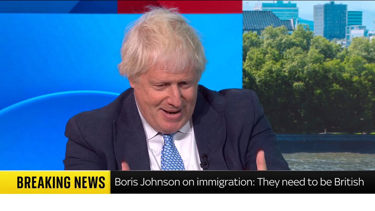 'The UK has been too limp-wristed in insisting that people conform to our norms'. Boris Johnson tells Sky's Trevor Phillips that 'it is unacceptable that you should have populations of women, who don't speak English. That's absolutely appalling'