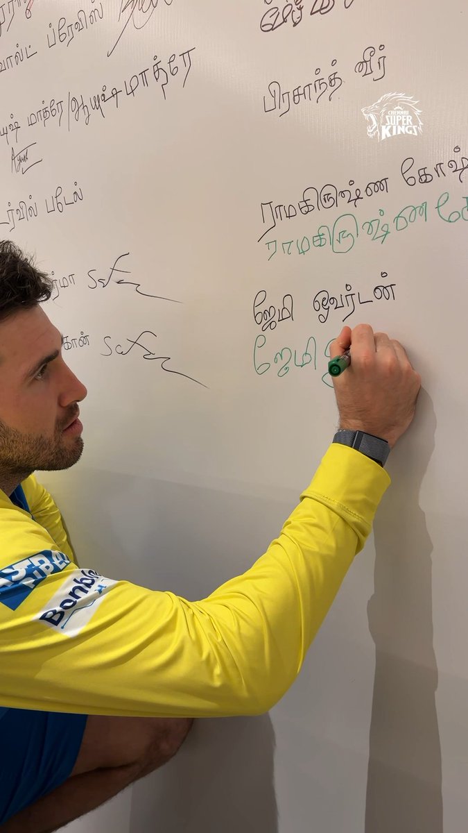 Not bad for a first attempt, Jamie 😂✍️ #WhistlePodu #Yellove