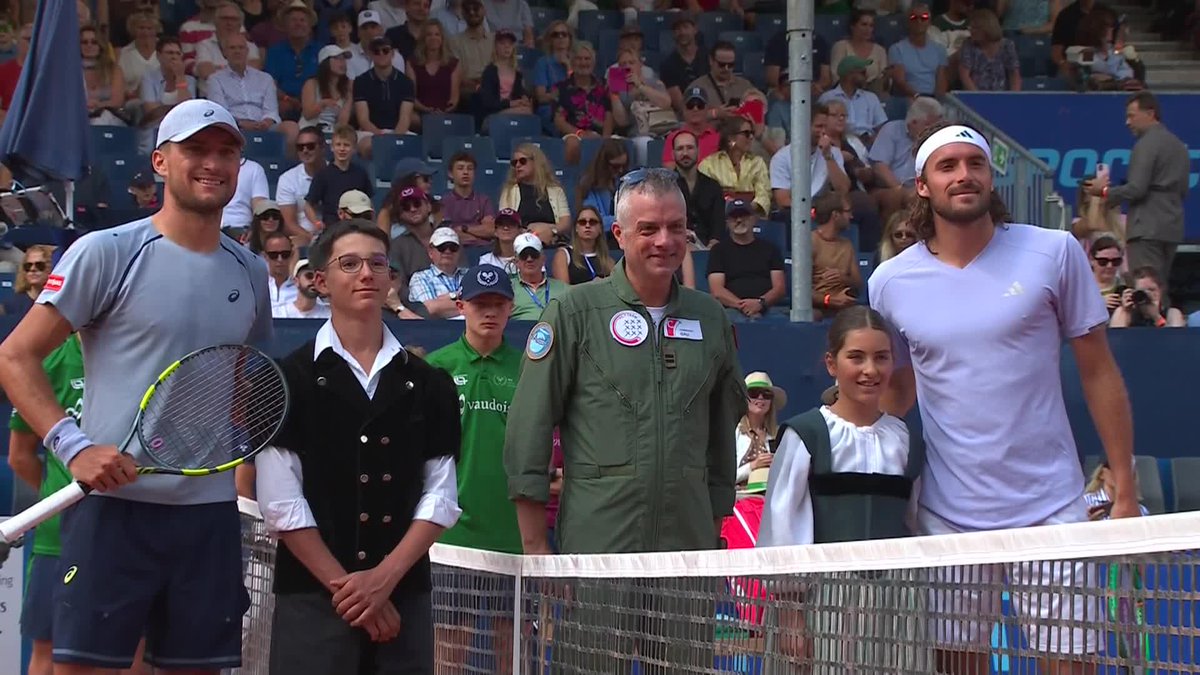 Here we go... 🍿 Tsitsipas takes on Collignon for The Gstaad title! Watch live >>>> #SwissOpenGstaad