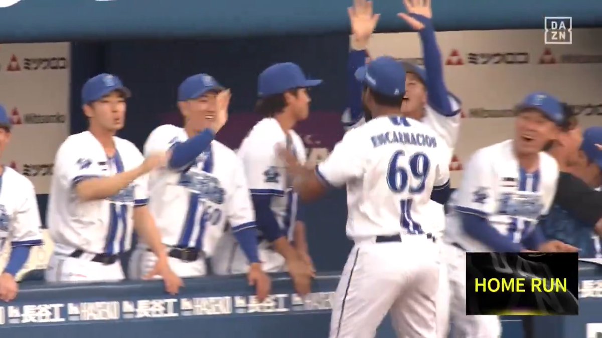 逆方向への一発 蝦名達夫 第4号ソロホームラン ベンチではエンカーナシオンも大喜び ⚾️DeNA×ヤクルト #baystars #だったらDAZN