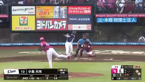 ドラフト1位ルーキーがチームに勢いを加える一発！🔥🔥 埼玉西武 小島大河 選手の今シーズン第4号3ランホームランなどで4点を先制！！💪 👇ライブ配信・見逃し配信を見る