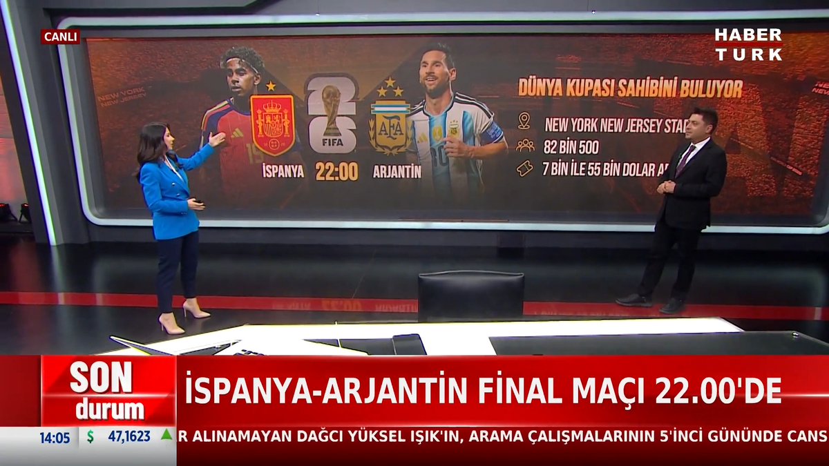 📌İspanya-Arjantin final maçı 22.00'de Dünya Kupası'nı kim kazanacak? HT Spor Genel Yayın Yönetmeni Ahmet Selim Kul #HaberBülteni'nde anlattı.