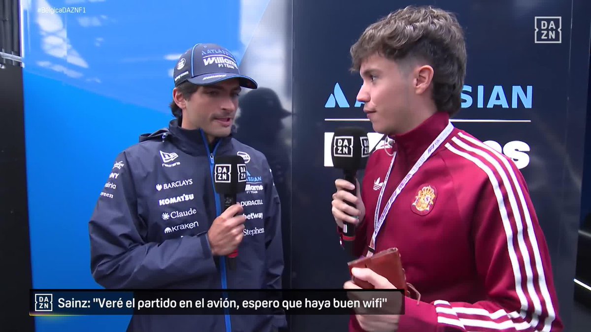 TODO EL PADDOCK VA CON ESPAÑA 🇪🇸 Carlos Sainz solo se ha encontrado a Colapinto apoyando a Argentina 😂 #BelgicaDAZNF1 🇧🇪