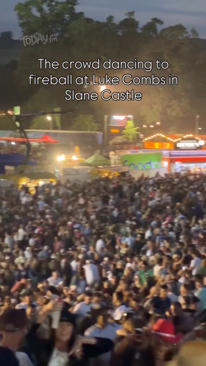 Most chilled crowd leaving a venue 😂 The crowd leaving Slane Castle after Luke Combs… dancing and singing along to Fireball by Pitbull. 💃🕺 🎥: @elizabethkeenanx #LukeCombs #SlaneCastle #Irish