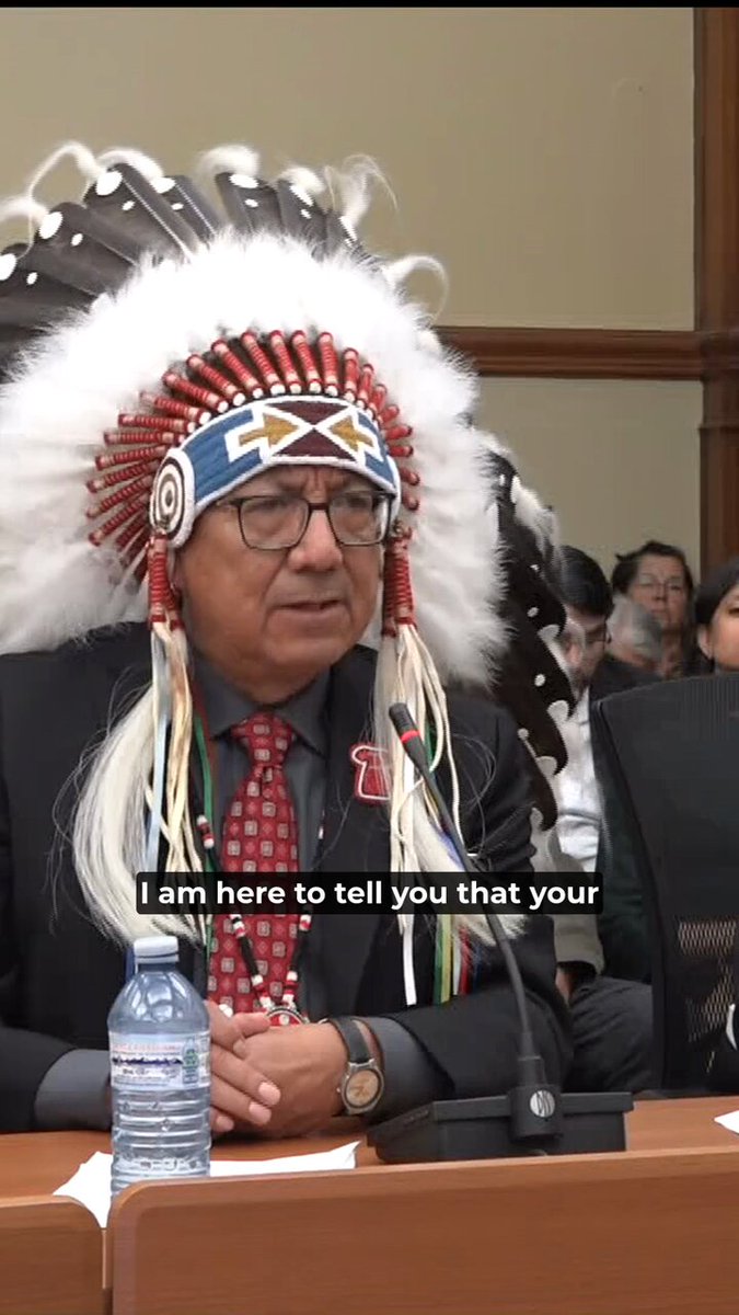 Watch. Nishnawbe Aski Nation Grand Chief Alvin Fiddler torches Ford, Rickford &amp; Lecce's bill 5 "Lawless Special Economic Zones" in the Ring of Fire, Ontario Place &amp; Billy Bishop. “Our Treaty is not red tape. Our children’s future is not red tape.”