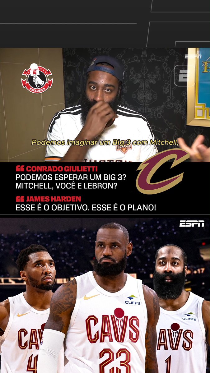 “That’s the goal, that’s the plan,” - James Harden on a big 3 of him, Donovan Mitchell and LeBron James 👀👀👀