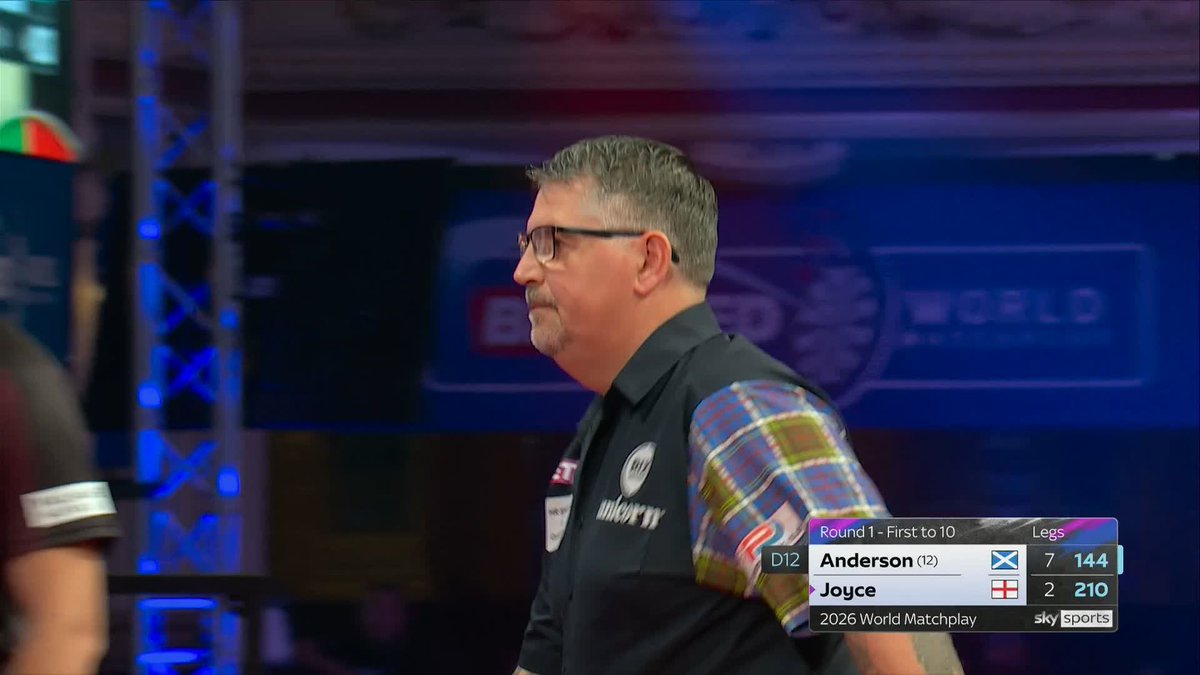 VINTAGE ANDO! Rolling. Back. The. Years! 😍 Gary Anderson is running riot at the Winter Gardens, taking out an effortless 144 to extend his lead to 8-2! 📺 #MatchplayDarts