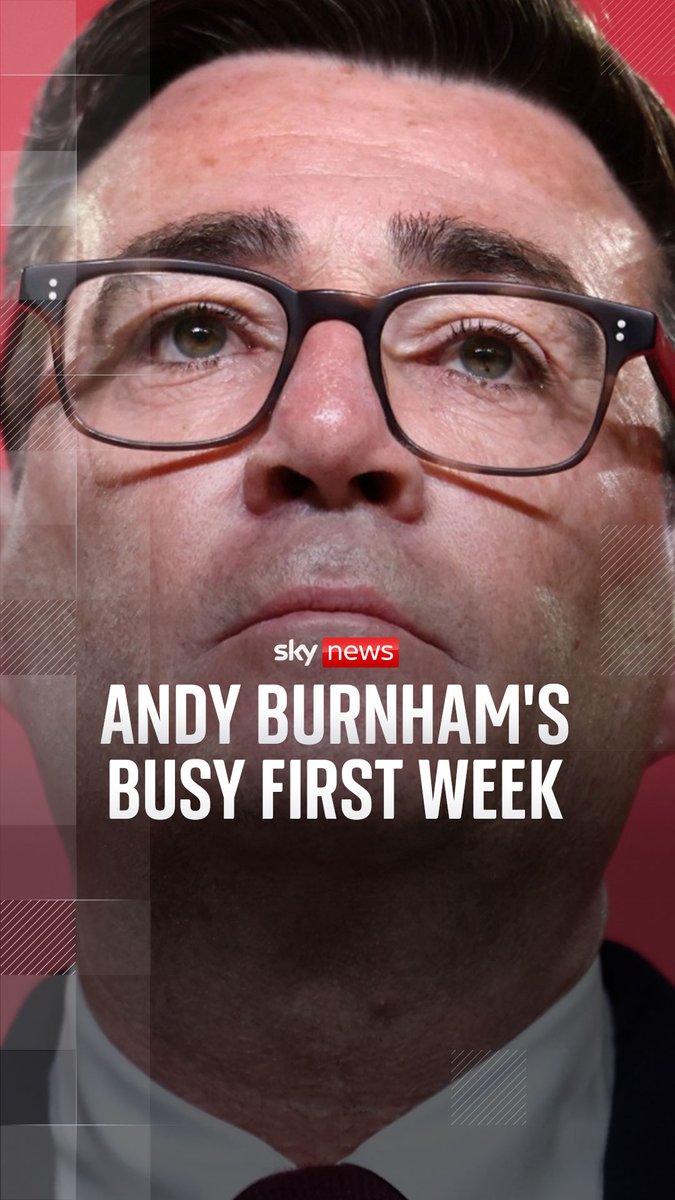 What's in Andy Burnham's diary for his first week in office? Sky's political correspondent @RobPowellNews takes a peek ⬇️ Read more: