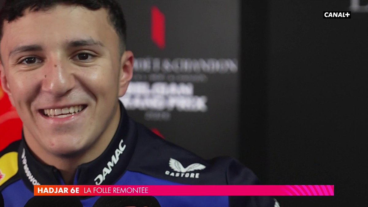 🎙️ " C'est la meilleure course qu'on puisse faire aujourd'hui." Une superbe remontée d'Isack Hadjar jusqu'à la 6e place 😍 #BelgianGP #F1