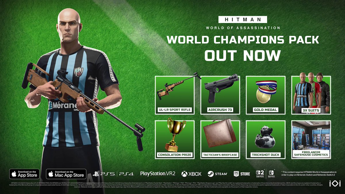 Before the world crowns one champion...become one🏆 Get the World Champions Pack and show special gear inspired by iconic sport disciplines from around the world.⚽🎯 #HITMAN #Agent47 #GamingTikTok #Worldcup #FifaWorldCup