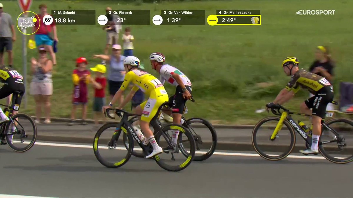 El momento en el que Pogacar se entera del abandono de Vingegaard. #TDF2026 #LaCasadelCiclismo