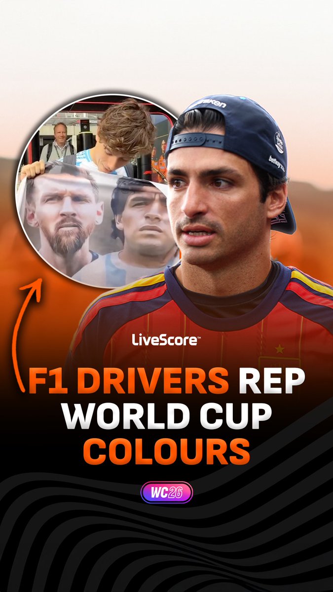 Sainz and Colapinto continue their rivalry off-track as they rep their country’s colours for the World Cup final 🇪🇸🇦🇷