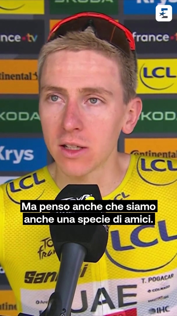 Quando la rivalità si trasforma in amicizia: queste le parole di Tadej Pogacar per Jonas Vingegaard, costretto al ritiro dal Tour dopo una caduta 🙏❤️🩹 #Ciclismo #Cycling #TourdeFrance #TDF2026 #Pogacar