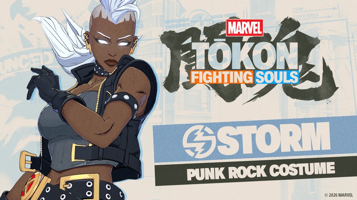 A costume that matches her iconic status. Watch Storm’s Punk Costume in action, inspired by Uncanny X-Men. Get it by pre-ordering the #MARVELTokon: Fighting Souls Ultimate Edition!