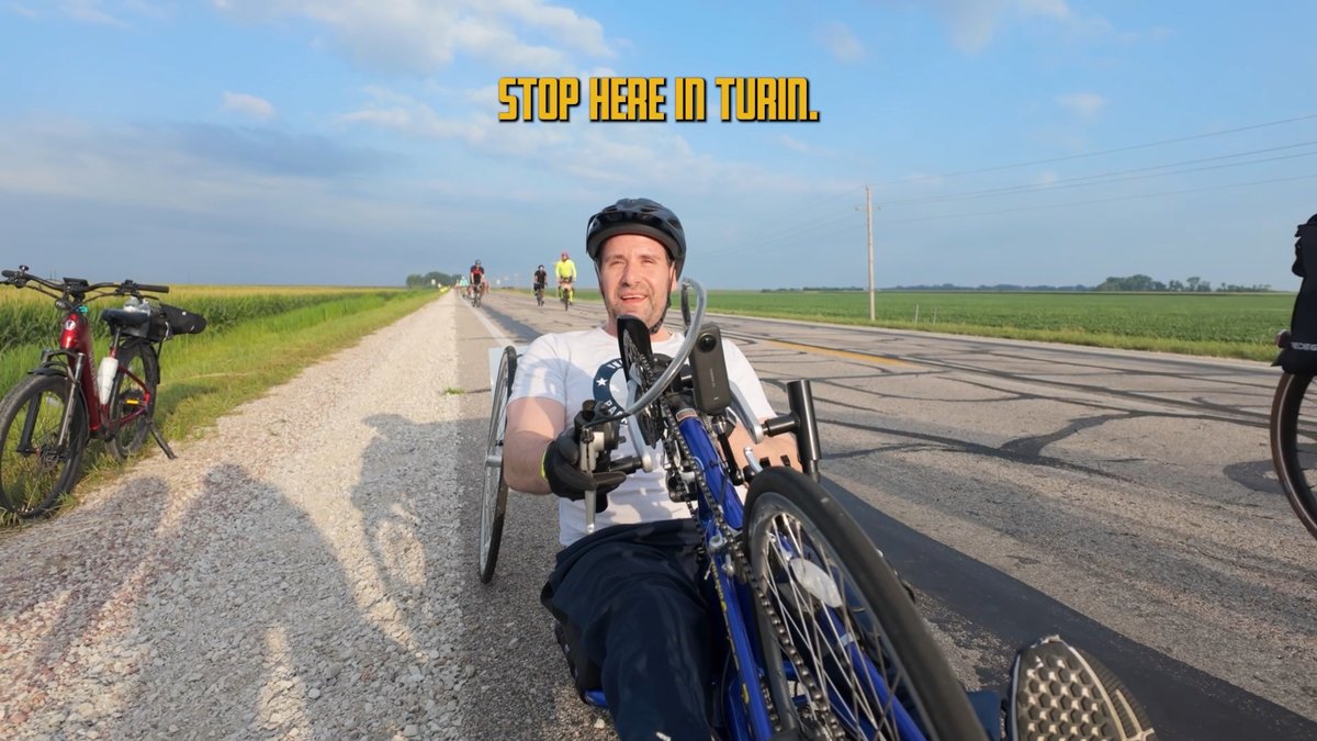 Amazing day to be out on RAGBRAI, Pushing for Change.