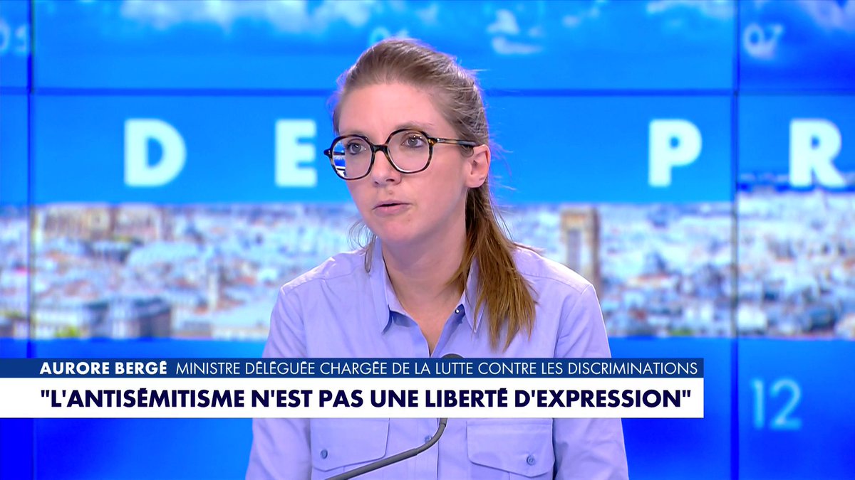 «On ne débat pas de l'antisémitisme, on le combat», insiste Aurore Bergé, ministre déléguée chargée de la lutte contre les discriminations, dans #HDPros2WE Toute l'info est à retrouver sur