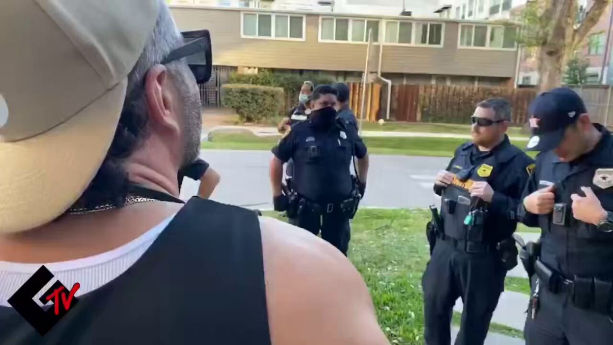 Handsome Truth educates police &amp; a chimp for chimping out on him while protesting against jewish supremacy.