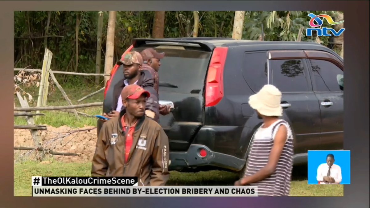 As crowds continued gathering, a convoy of vehicles began arriving in Mawingo. Among them were vehicles whose registration numbers were removed, concealed, and altered. #TheOlKalouCrimeScene Ibrahim Karanja.