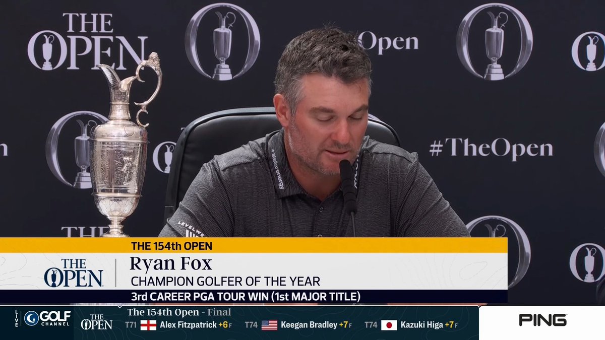 "Sometimes bogeys are good." - The Open champion 🙌 Ryan Fox breaks down his 15th hole on Sunday, where he played backward from the bunker with the goal of escaping with just a one-shot deficit