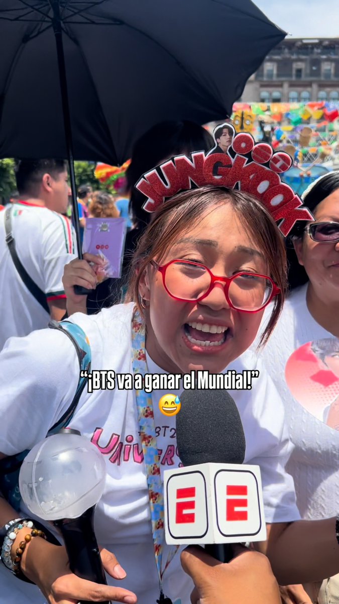 Unos quieren ver campeón a España, otros a Argentina pero ellas quieren ver a BTS 🙌🏽 Solo vinieron al FIFA Fan Festival de la CDMX para ver el show de medio tiempo 😅