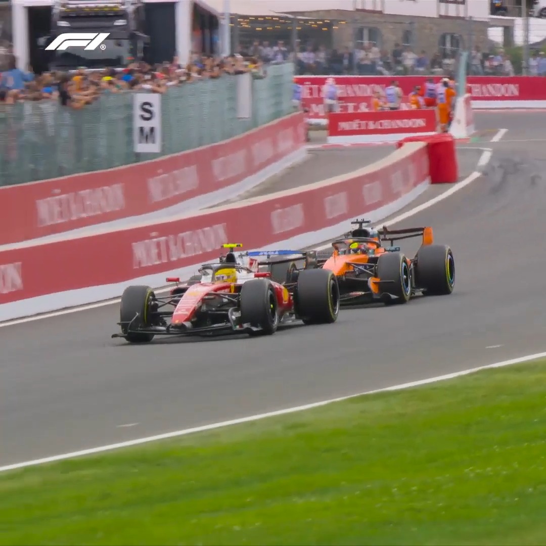 Oscar with an Eau Rouge special 💪 Shades of Mark Webber 🤩 #F1 #BelgianGP
