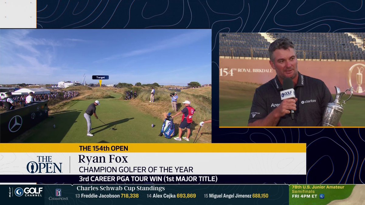 One of the most clutch, locked-in major finishes of all-time 🏆🔥 Ryan Fox takes us through his pivotal 18th hole birdie that won The Open ⬇️
