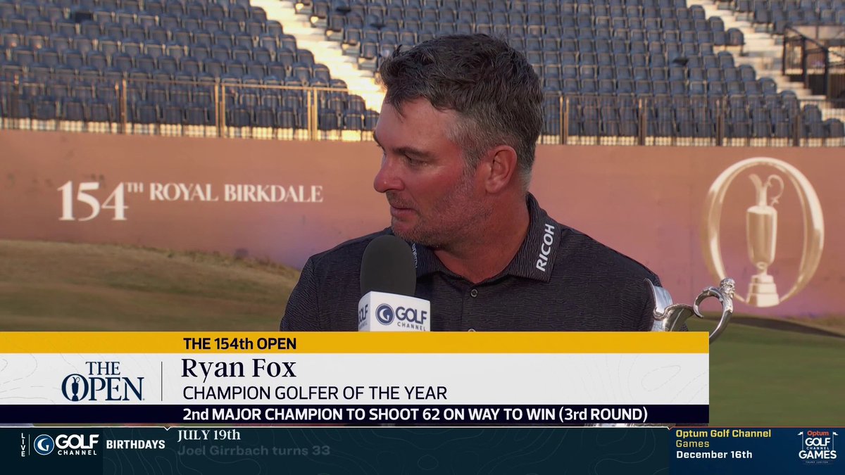Ryan Fox's commitment to the game and humility stems from the All Blacks New Zealand rugby team 🇳🇿🏉 The son of legend Grant Fox, he's creating his own Kiwi legacy in a totally different sport 🙌