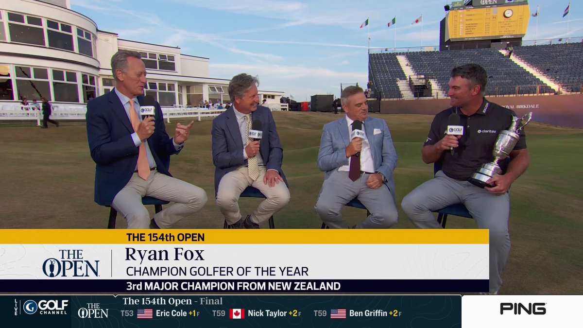 Ryan Fox already had red wine in the Claret Jug before taking the official photos. He had to pour it out for the photos. But is eager to fill it up again...