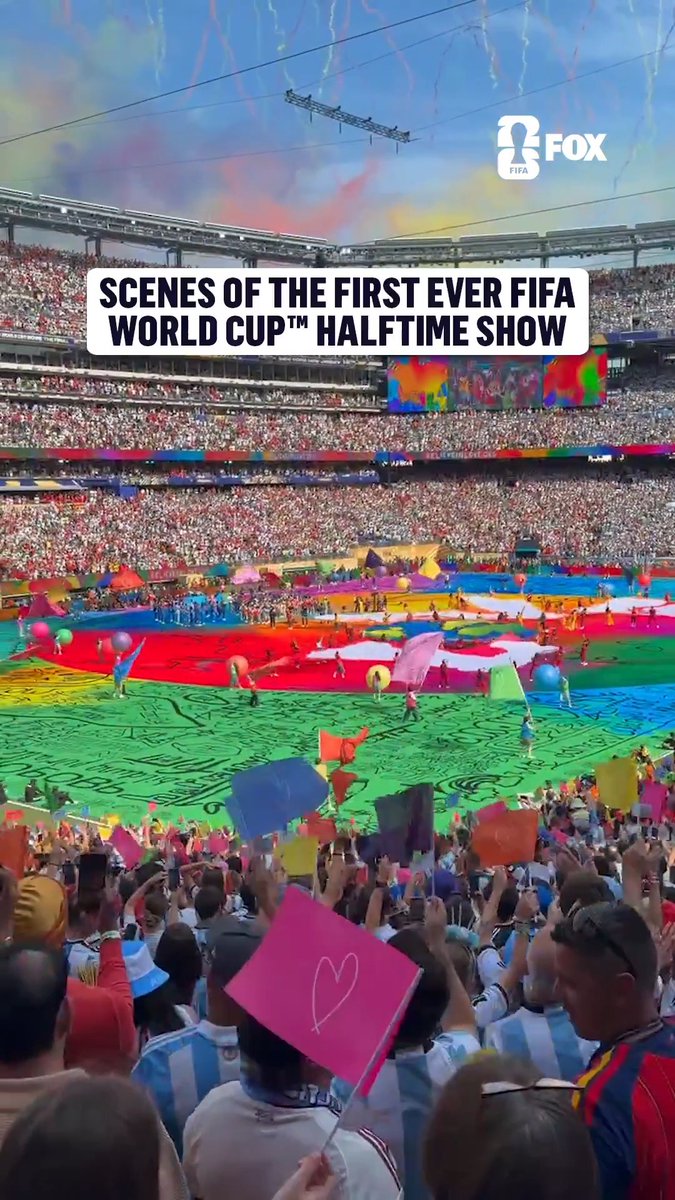 What a view from the stands during the FIFA World Cup Final halftime performance